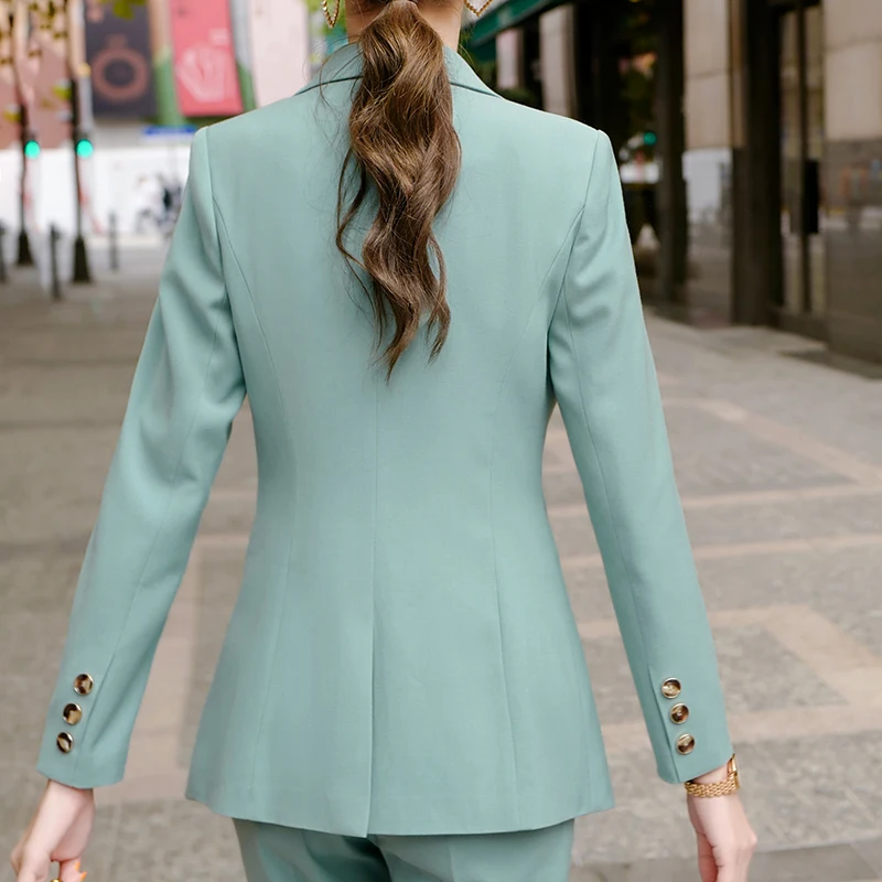 Женский комплект 2 шт. брючный костюм Lenshin Офисная Женская одежда для работы