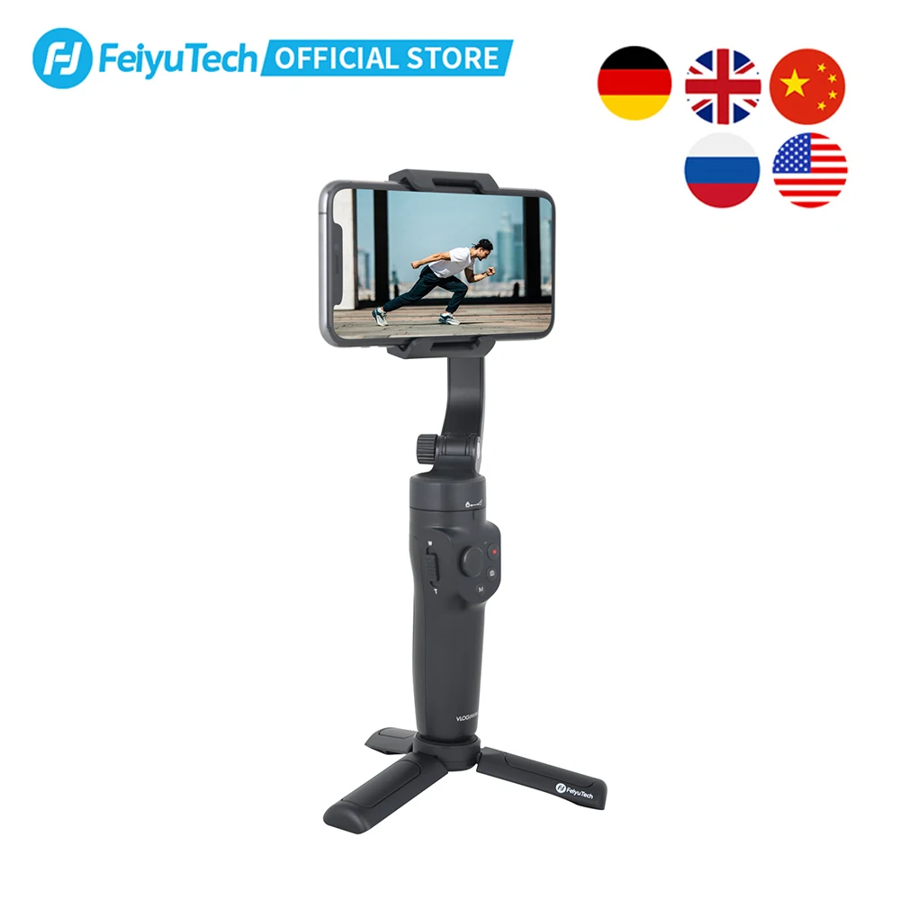 

FeiyuTech Official VLOG Pocket 2 MINI Handheld Smartphone Gimbal Stabilizer selfie stick for iPhone 11 XS XR 8 7, HUAWEI P30 pro