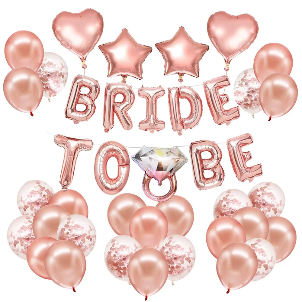 Amawill Свадебные украшения Свадебный душ с надписью &quotBride To Be&quot Фольга воздушные