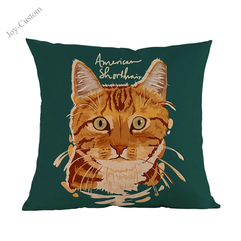 Милые животные котенок кошка сиамский персидский Мейн-кун короткошерстный бязь