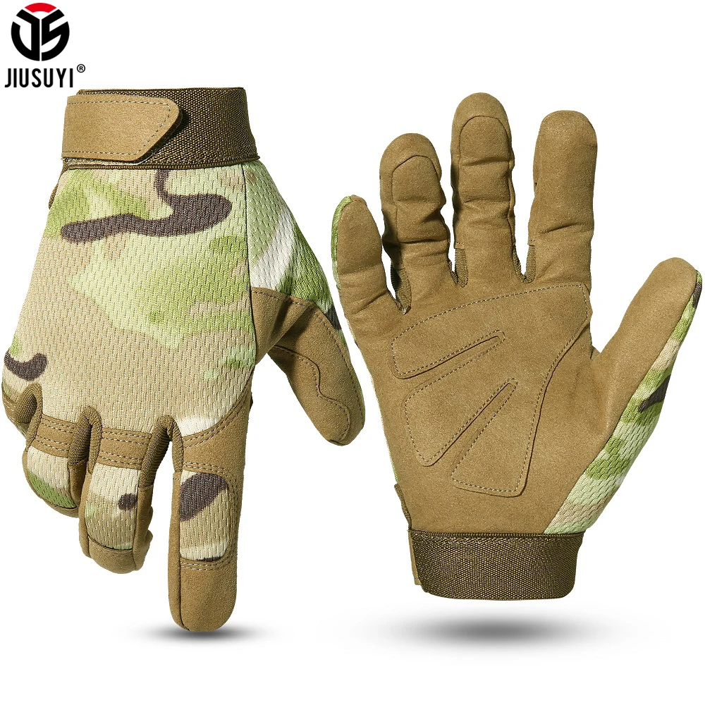 

Multicam Tactical Gloves Antiskid Army Military Bicycle Airsoft Motorcycle Shoot Paintball Work Gear Camo Full Finger Men Women