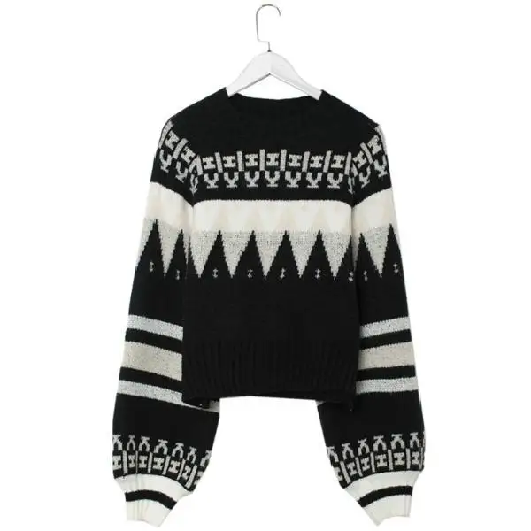 

Christmas fairy sweater women loose wear short autumn winter new thick Pullover