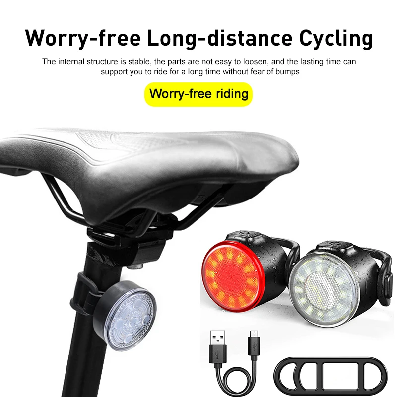 

LED Bicycle Light IPX5 Waterproof Taillight USB Chargeable MTB Bike Rear Lights Safety Warning Cycling Light Bicycle Accessories