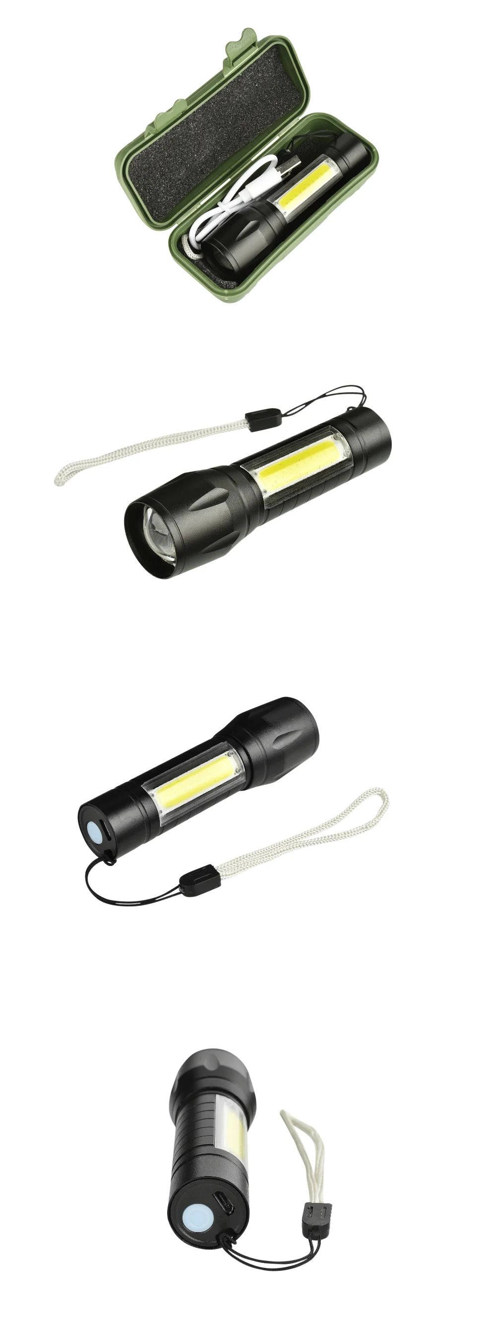 XANES 1517B XPE+ COB двойная фара 1000LM масштабируемый USB Перезаряжаемый Тактический Повседневный светодиодный фонарь для кемпинга фонарь
