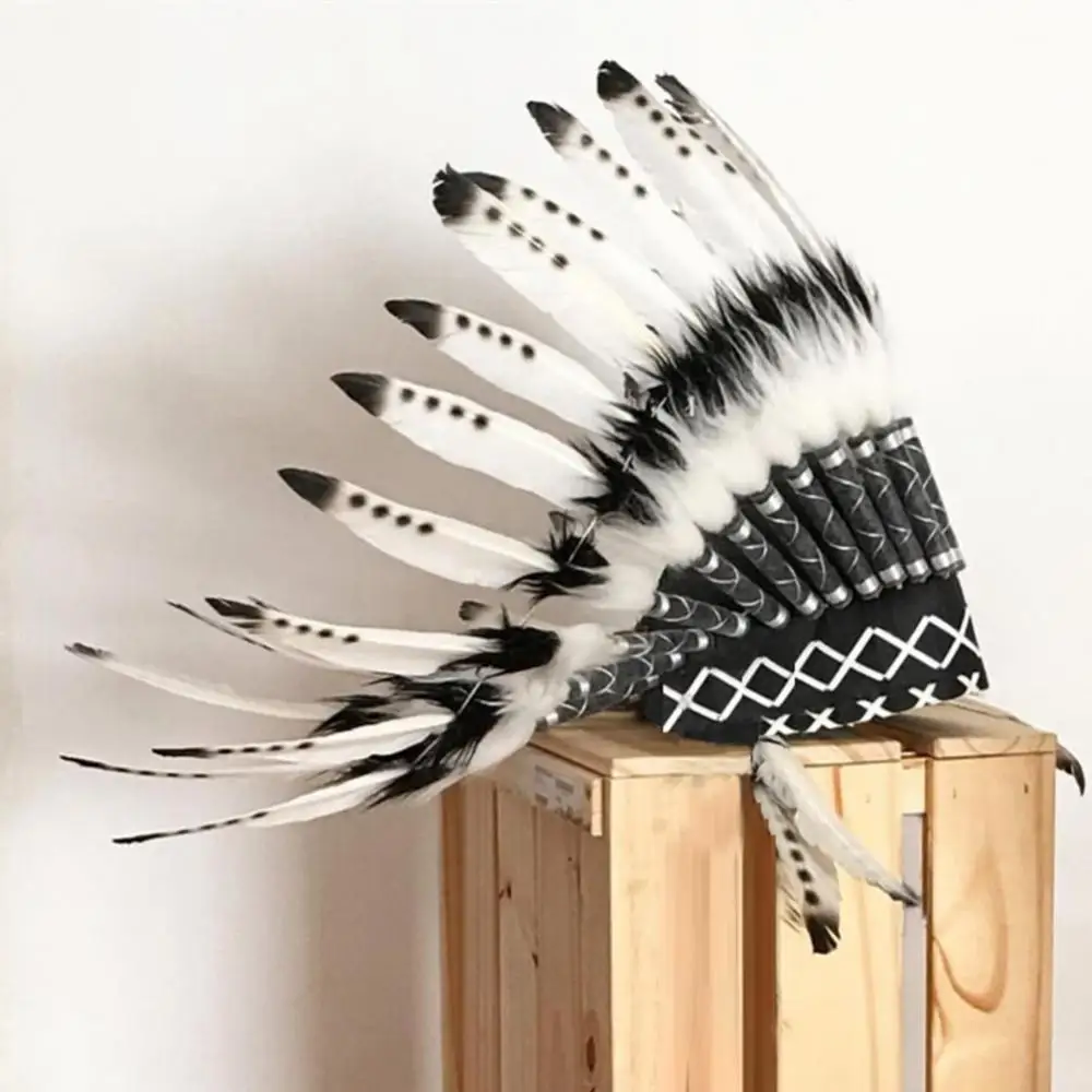 

Child Baby toys Indian Style Feather Headband Headdress Party Decoration DIY Photo Prop Live Home decorative women Men hat