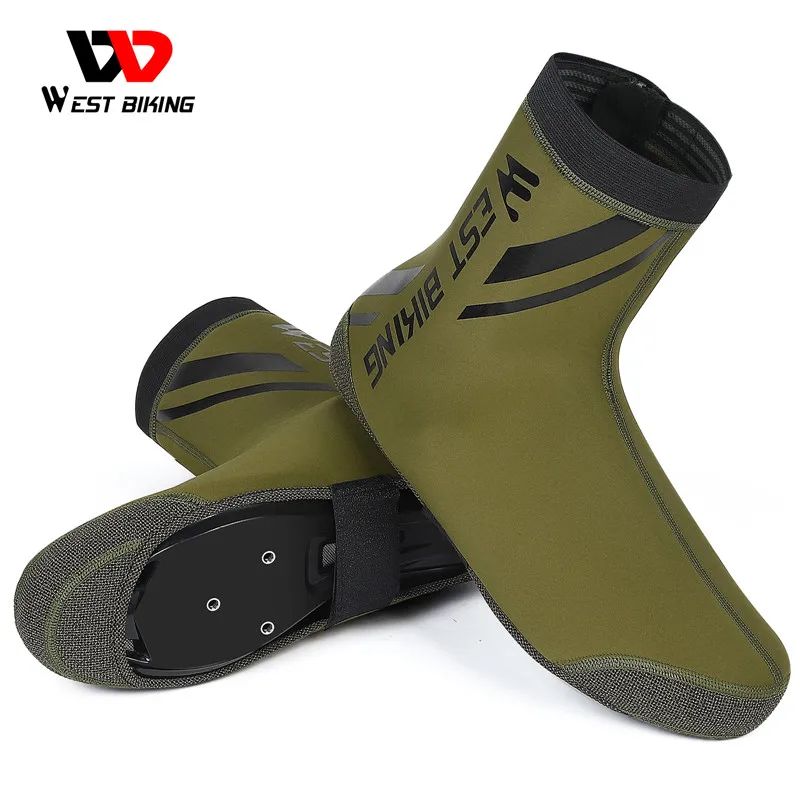

WEST BIKING Cycling Boot Covers MTB Shoe Cover Winter Warm Thermal Overshoes Waterproof Toe Cycling Shoe Covers Booties for Bike
