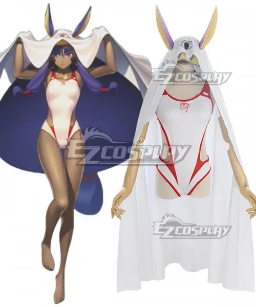 

Fate Grand Order Caster Nitocris Хэллоуин плащи накидки наряд для вечевечерние взрослый белый комбинезон полный комплект косплей костюм E001