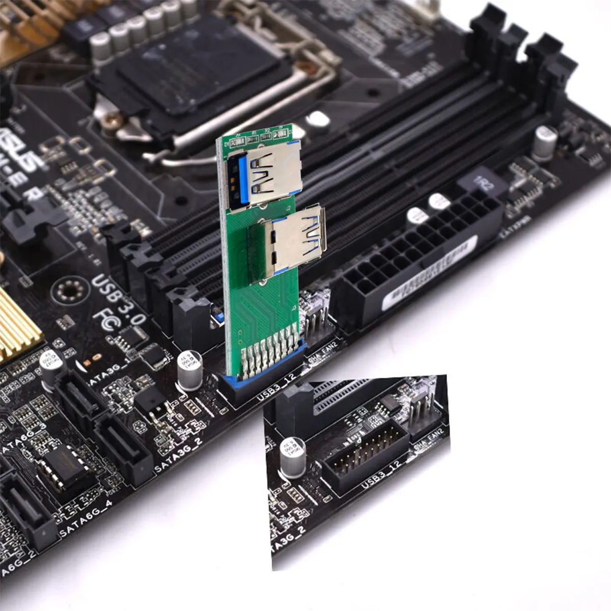 Двухсторонний разъем USB 3 0 A мама к 20-контактной 19-контактной материнской плате