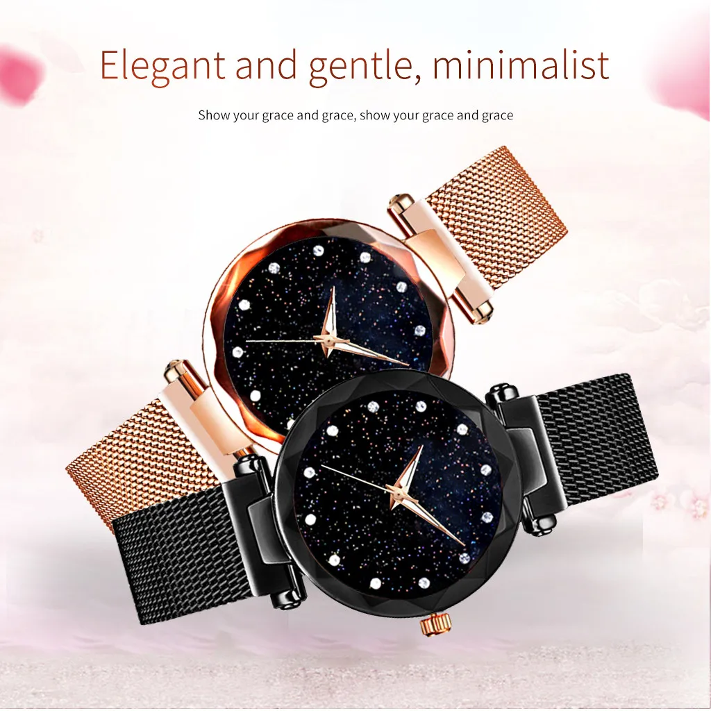 

Womens Watch Luxury Rhinestone temperament elegant Luminous Ladies Fashion Simple Belt Quartz Student Watch Bracelet Gift YE1