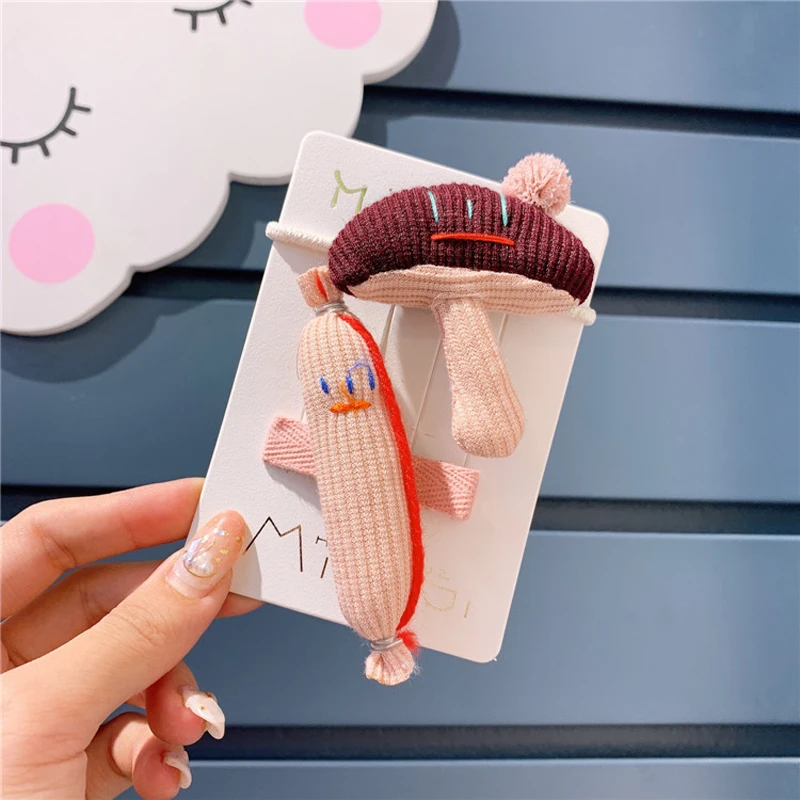 2 шт./компл. резинки для волос в виде овощей и фруктов зажимы набор головных уборов