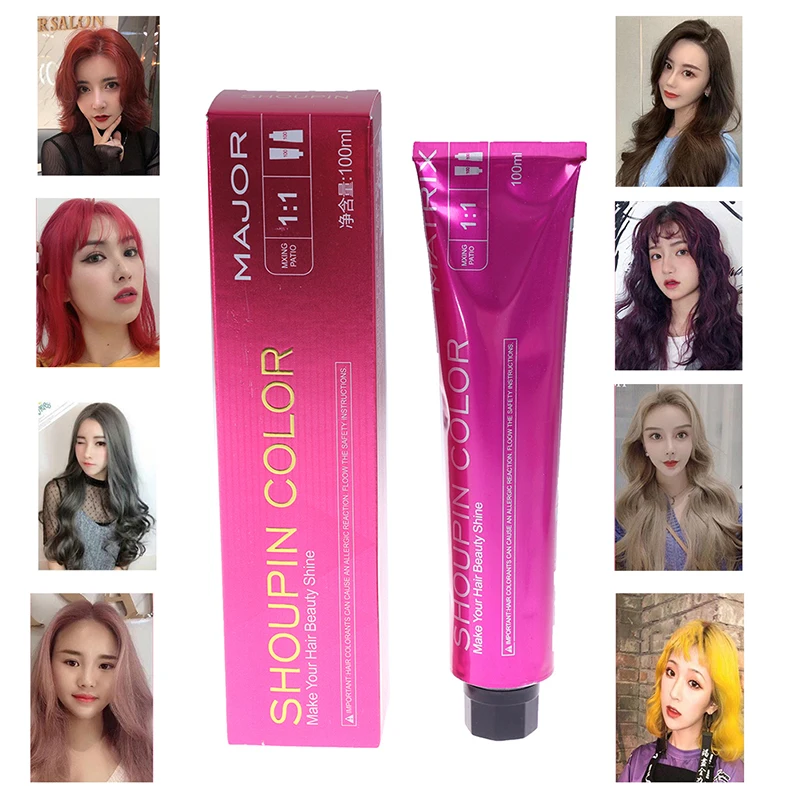 

Fashion Mermaid Hair Coloring Shampoo Mild Safe Hair Dyeing Shampoo For All Hairs One-time Molding Paste Dye Cream Hair