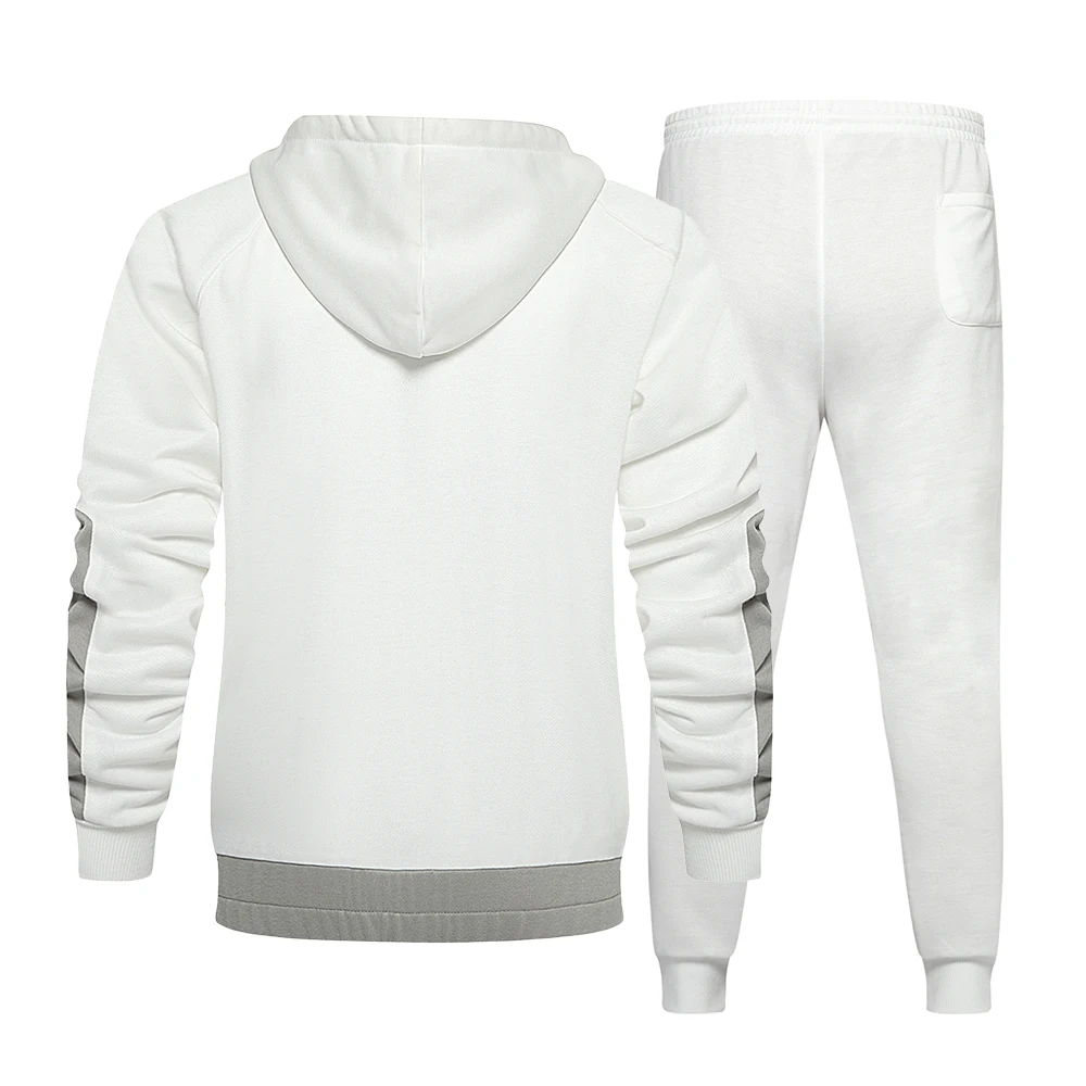 Men Tracksuit Hooded Outerwear Fashioin Long Sleeve Hoodie 2 Pieces Set Casual Autumn Sweatsuit+pants Joggers Fitness Sets | Мужская