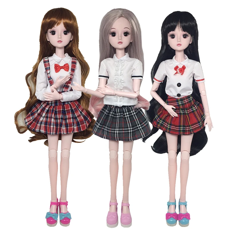 1/3 Кукла Одежда аксессуар школьная форма для 60 см BJD кукла рубашки плед ремень юбка кукла аксессуары