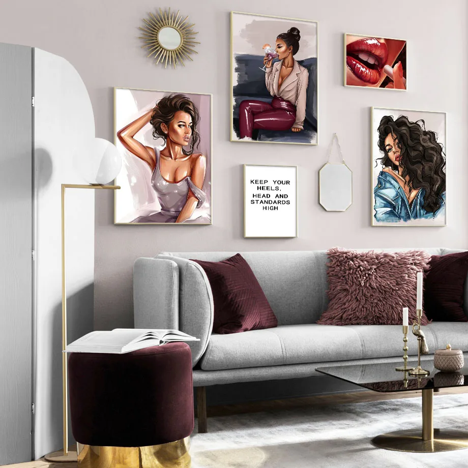 5D сделай сам модная девушка иллюстрация курительная губа винное искусство