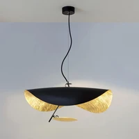 luxury golden led pendant lamp creative living room interior decor suspension light hotel villa club house hanging lamp