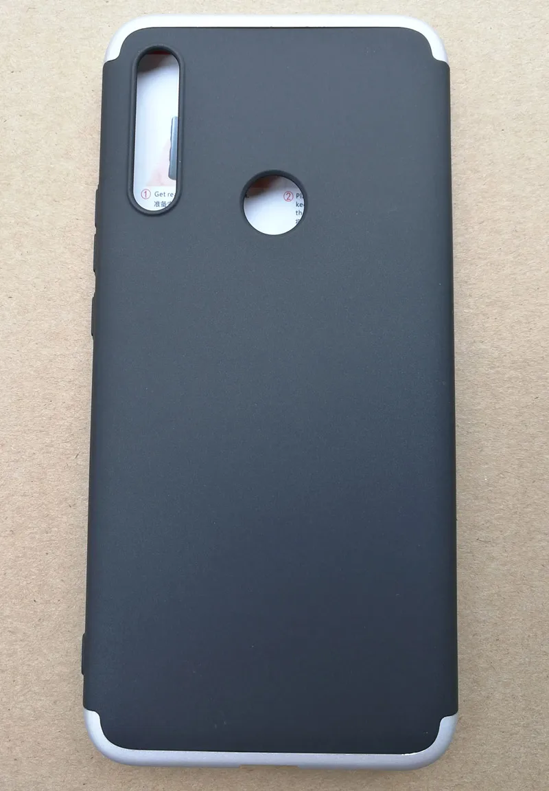 Чехол gkk для huawei P Smart Z с полной защитой - Цвет: Black Silver