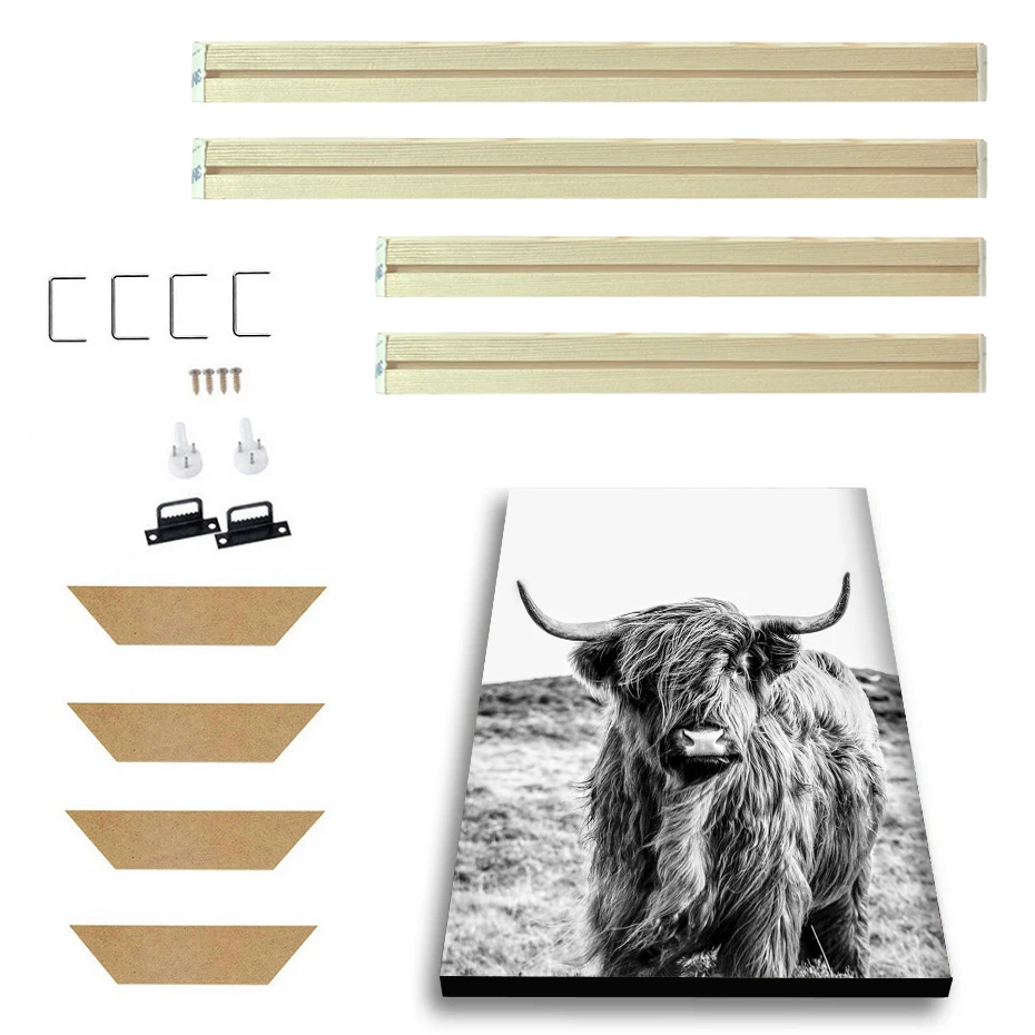 

Simplicity Painting Frame Wooden Picture Framed Upper DIY Solid Wood Wall Frame Camphor Pine Composite Decoration Gift 50 70 80