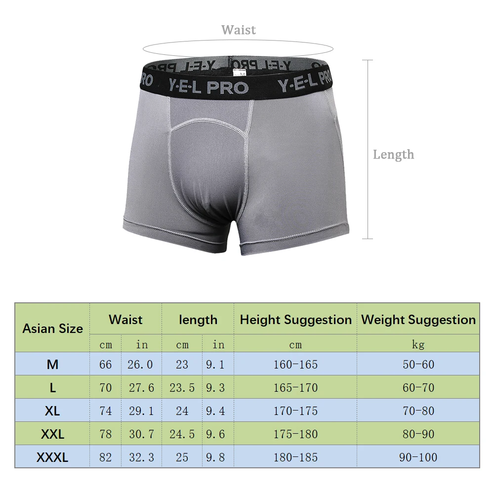 3 упаковки мужские спортивные шорты боксерские фитнес тренировочное нижнее