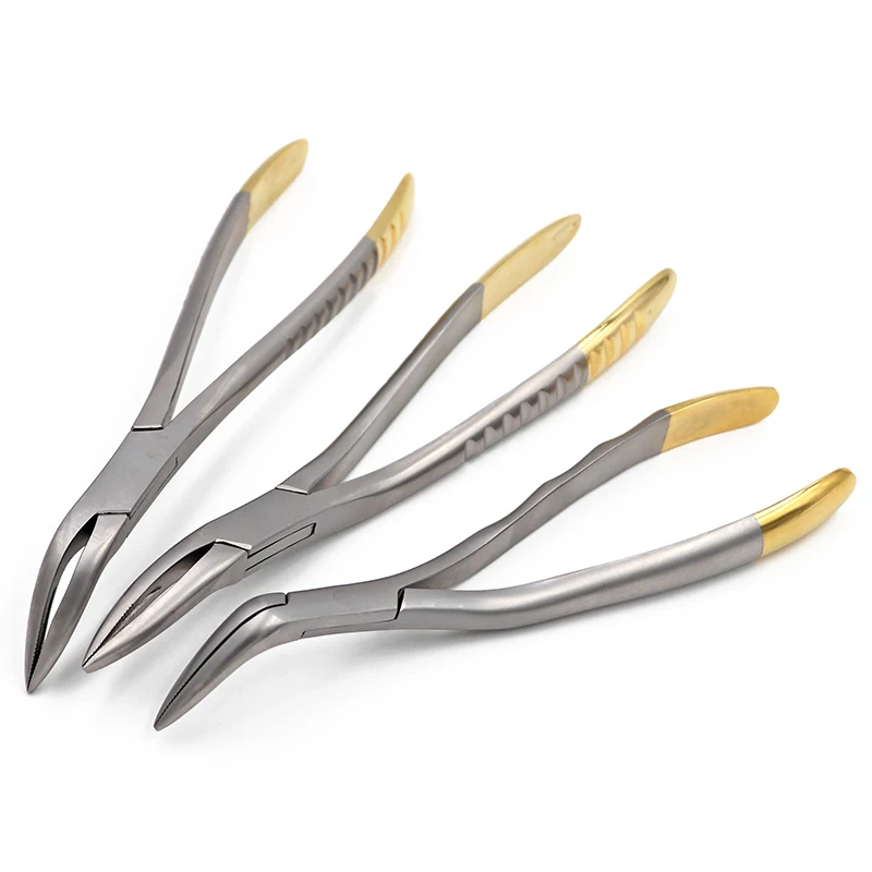 Dental Forcep Root Fragment Minimally Invasive Extraction Tooth Pliers Instrument Curved Maxillary Mandibular Teeth