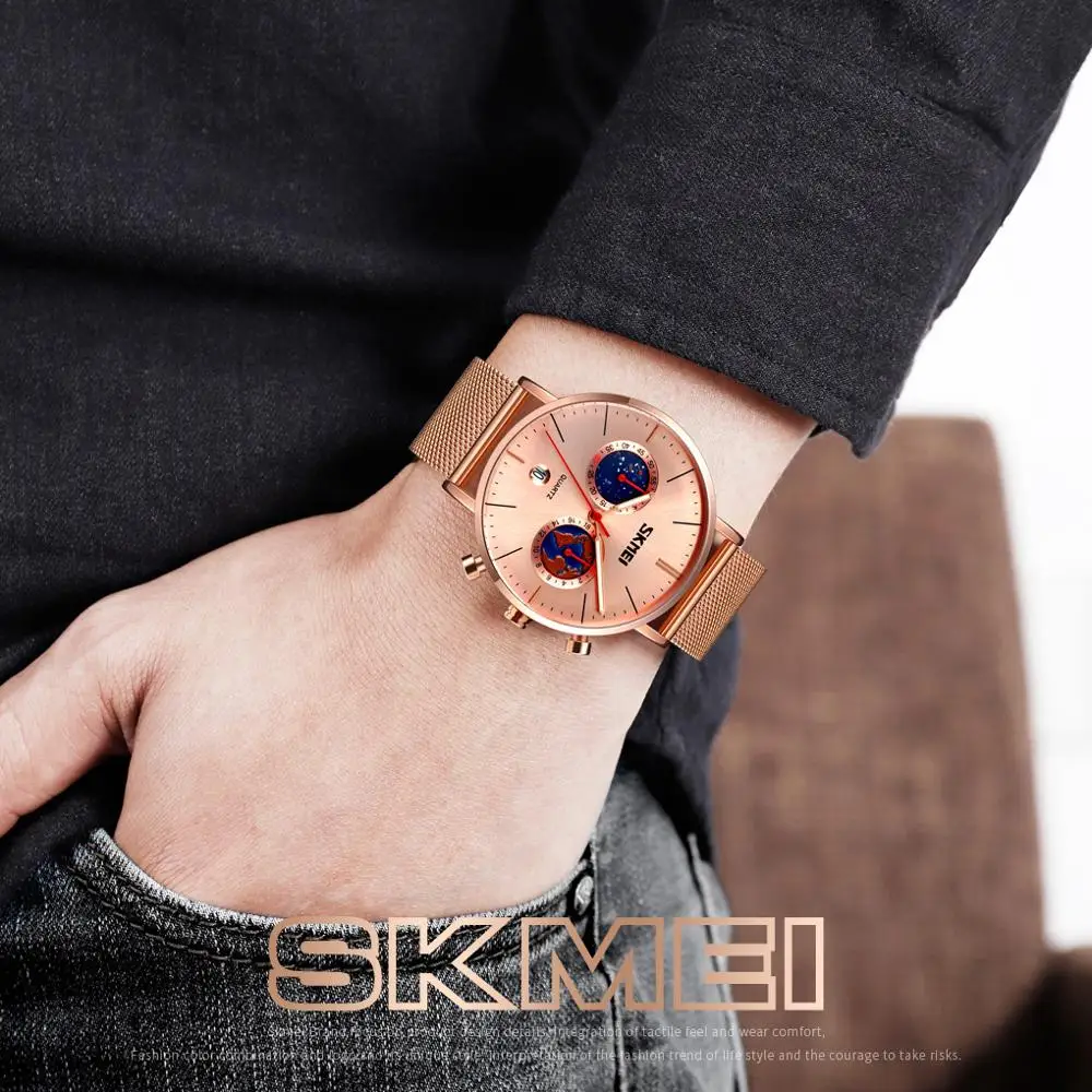 

SKMEI 9231 Business Men Quartz Movement Waterproof Calendar Stopwatch 2020 NEW Women/Male Gift Clock Reloj Hombre