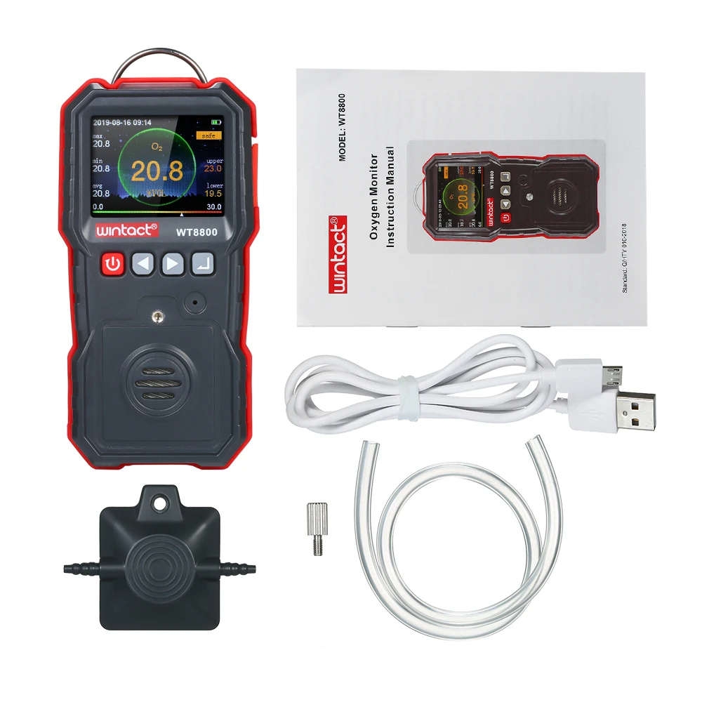 Кислородный измеритель портативный кислородный (O2) детектор концентрации с 120000