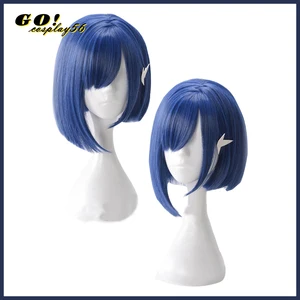 Голубой парик ICHIGO для косплея из японского аниме любимый в Фране код 015, парик для косплея с короткими синими волосами + аксессуар для ролевых игр на Хэллоуин