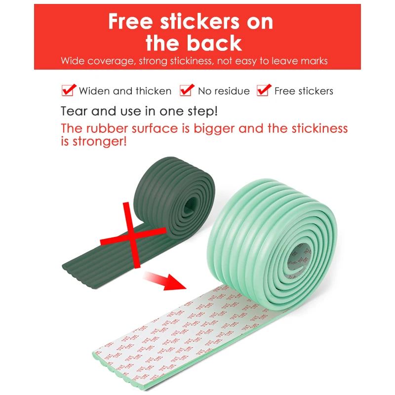2M Baby Safety Protection Strip Table Desk Edge Guard Corner Protector Furniture Corners Children Foam | Мать и ребенок