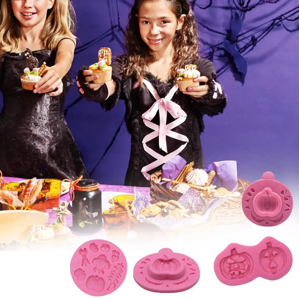 Новинка Хэллоуин пугало форма для тыквы торта силиконовый инструмент украшения