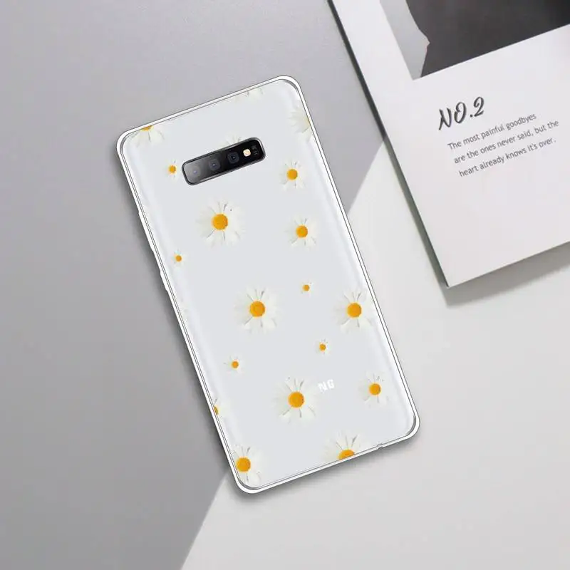 

Summer daisy flowers Phone Case Transparent For Samsung Galaxy A 71 21s S note 8 9 10 plus 20 ultra
