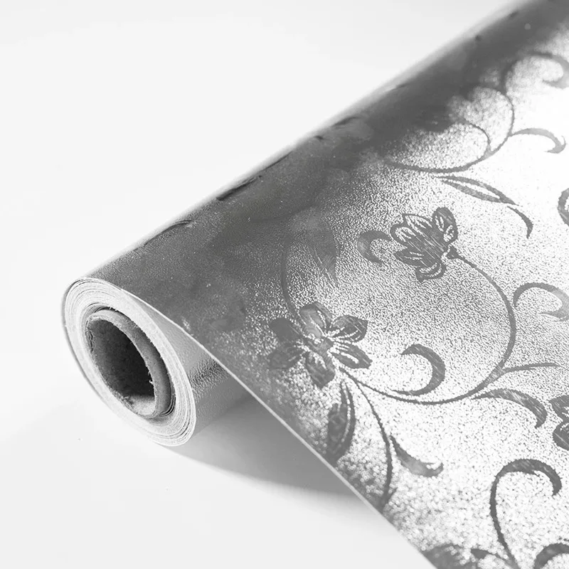 

10M DIY Kitchen Nanofilm Aluminum Stickers Foil Print Flowers Oilproof Waterproof Kitchen Stove Cabinet Self Adhesive Wallpaper