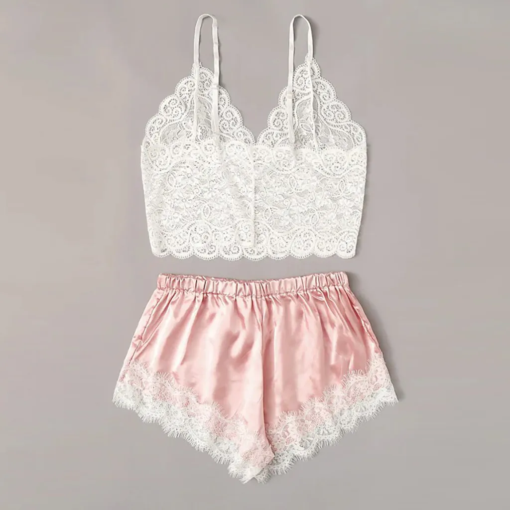 пижама Женские пижамные комплекты сексуальные бюстгальтеры женские кружевные