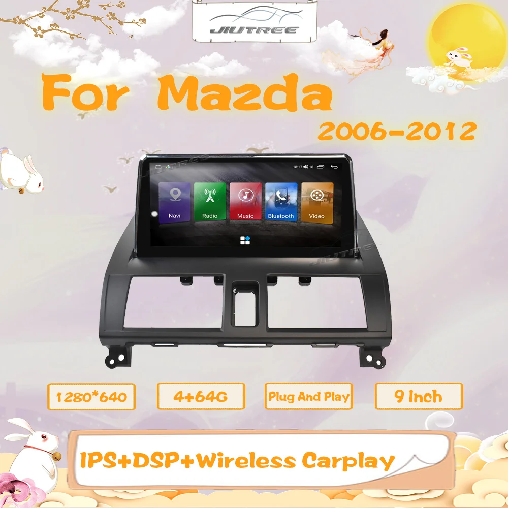 구매 2Din 128G 안드로이드 자동차 라디오 마즈다 2006-2012 자동 스테레오 라디오 멀티미디어 플레이어 무선 Carplay 헤드 유닛