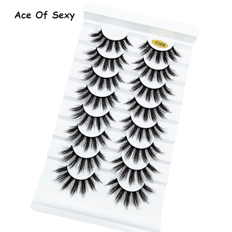 Aceofsexy норковые ресницы 3D 100% безжалостные ручной работы многоразовые натуральные