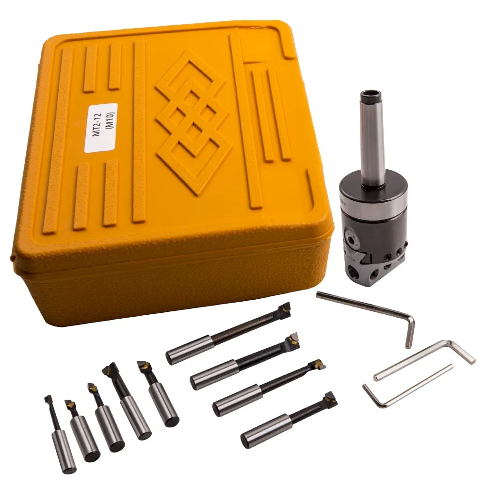 

Milling Machine Accessories MT2 -M10 F1 -12 50mm Boring Head W/ 9pcs Boring Bars