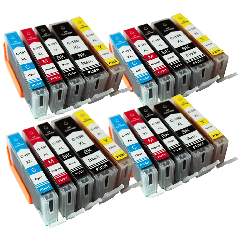 PGI-150 CLI-151 Compatible Ink Cartridge for Canon PIXMA IP7210 IP8710 MX721 IX6810 MG6310 MG5610 MG5410 MG5510 PGI 150 CLI 151