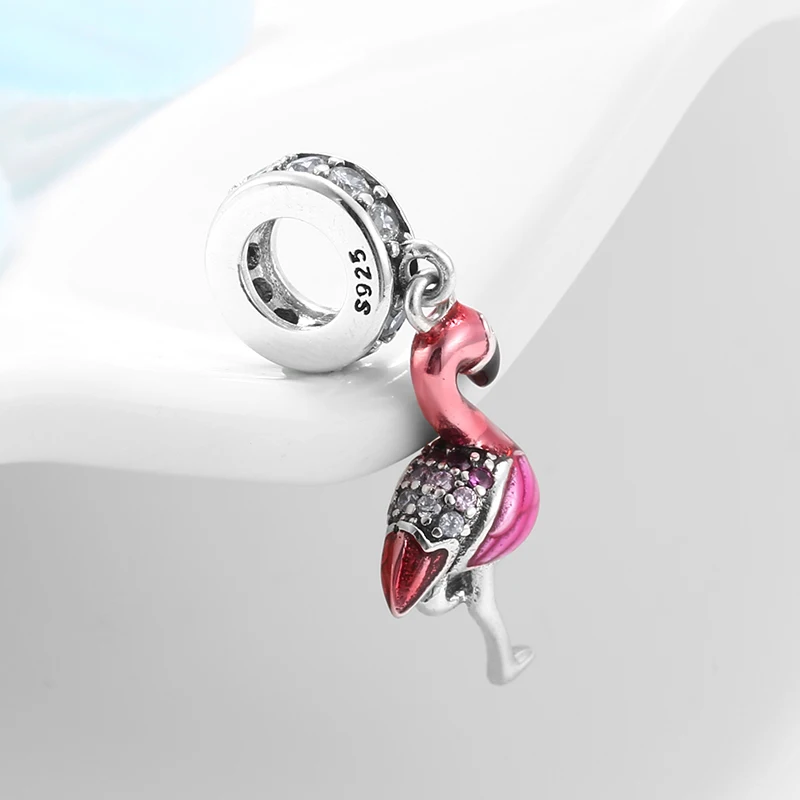 Горячая Распродажа Стерлинговое Серебро 925 пробы красная эмаль и циркониевый