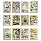 Винтажный стиль, холст, плакат, образцы насекомых, животные, картина с изображением растений, образовательные принты, картины для классной комнаты, гостиной