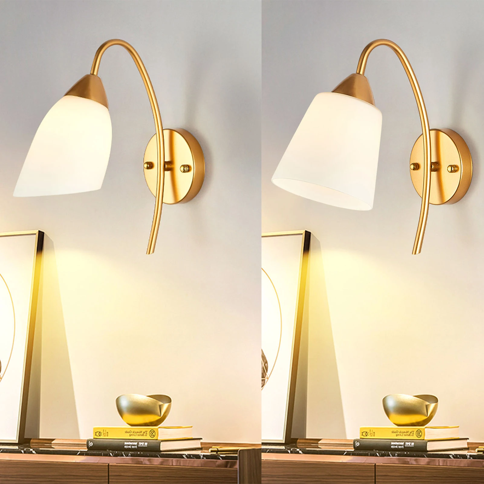 

Led Wall Lamp Modern Living Room Bedroom Bedside 85-265V E27 Gold LED Sconce Light Without Bulb Aisle Lighting Decoration