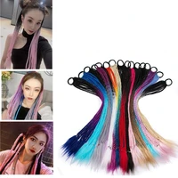 valentines day elastic hair band rubber band hair styling tools wig headband girls twist braid rope headdress braided colored