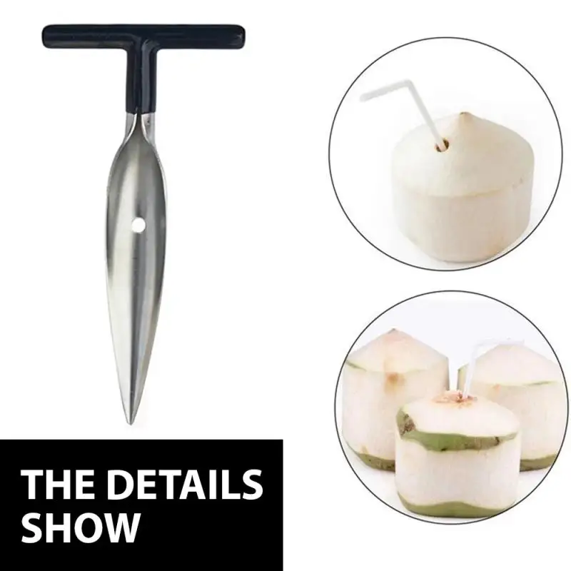 

Stainless Steel Coconut Opener Fresh Green Coconut Water Open Tools Open Hole Coconut Opener Tool Cut Gift Fruit Openers Tools