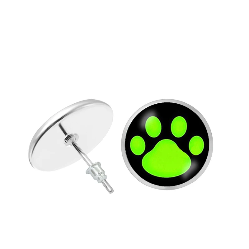 10pair/lot Hot Stud Earrings glass Circle Animal for Girls Cat Anime Jewelry Christmas gift | Украшения и аксессуары