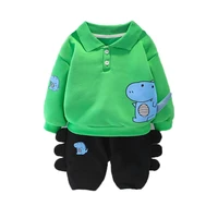 spring autumn new children cartoon thicken clothes kids fashion t shirt pants 2pcssets girls baby boys casual cotton tracksuit
