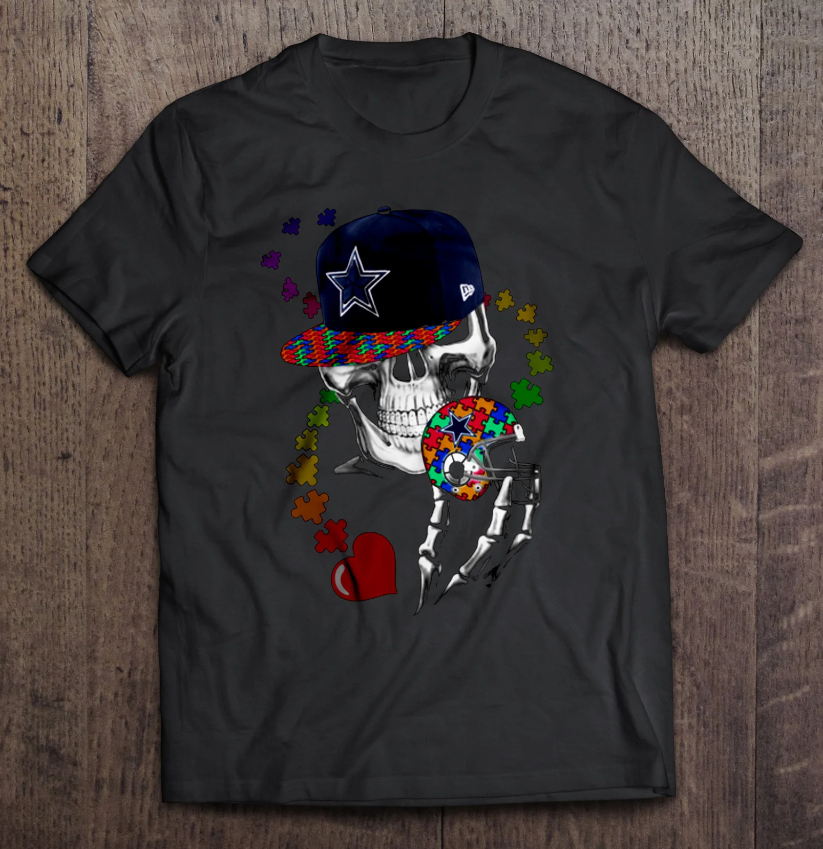 Футболка с принтом Далласа ковбойские футболки короткими рукавами и круглым