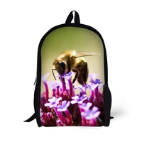 honeybee printing backpack children school bags for teenager boys girls 17 inch backpacks laptop backpack mochila bag