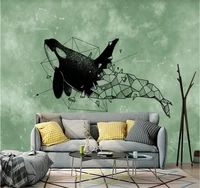 customized large wallpaper 3d mural nordic personality hand painted constellation dolphin living room tv wall covering