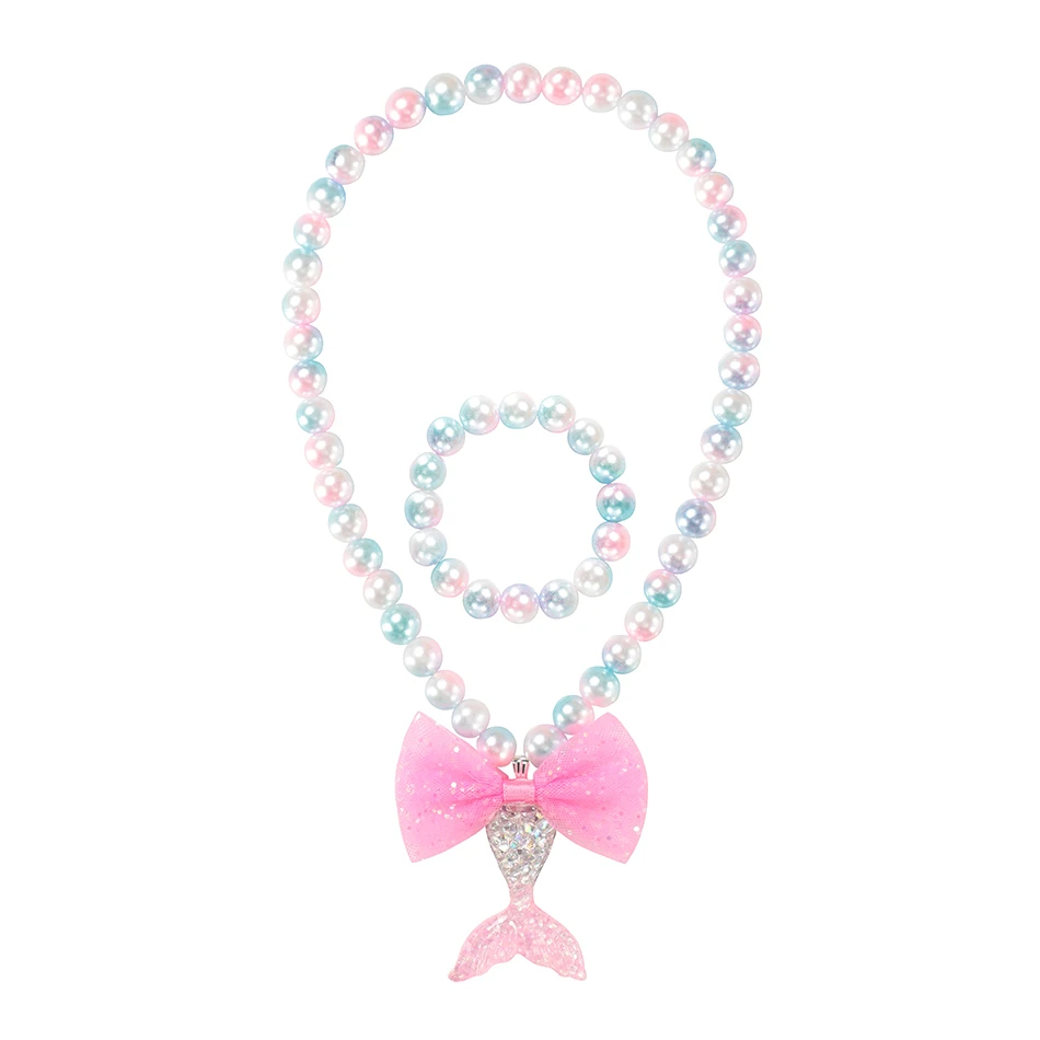 В виде русалки для девочек парик аксессуары гирлянды Платье косплея принцессы