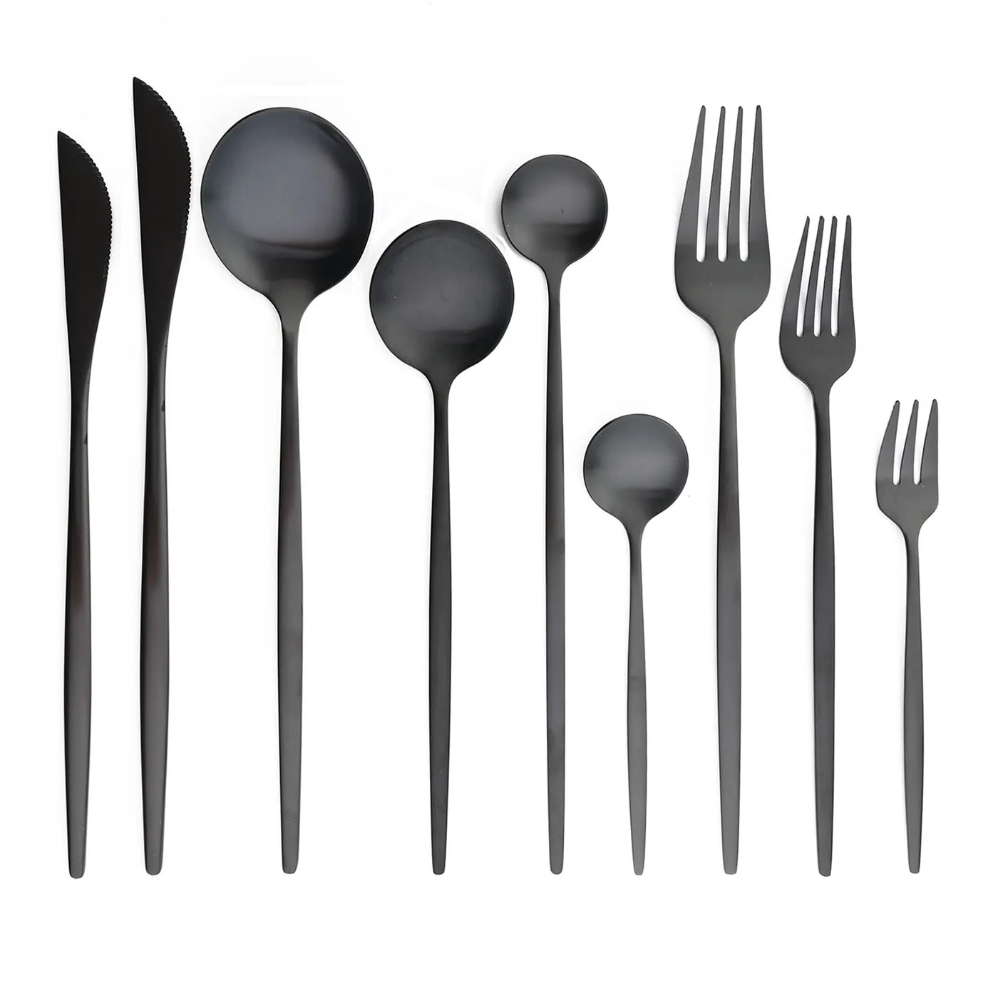 

JANKNG Black Tableware Stainless Steel Cutlery Set Forks Knives Spoons Kitchen Dinner Set Fork Spoon Knife Gold Dinnerware Set