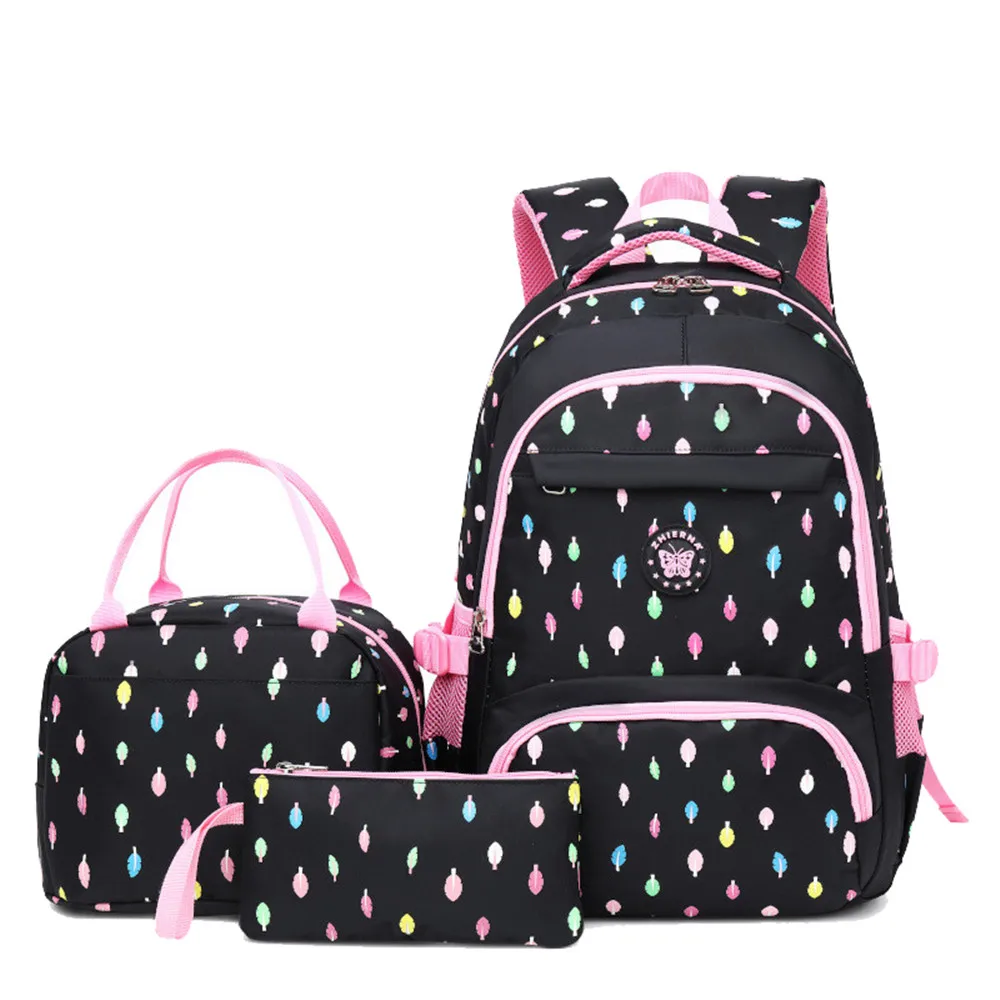 Рюкзак для девочек, 3 в 1, нейлоновый, для школы и путешествий