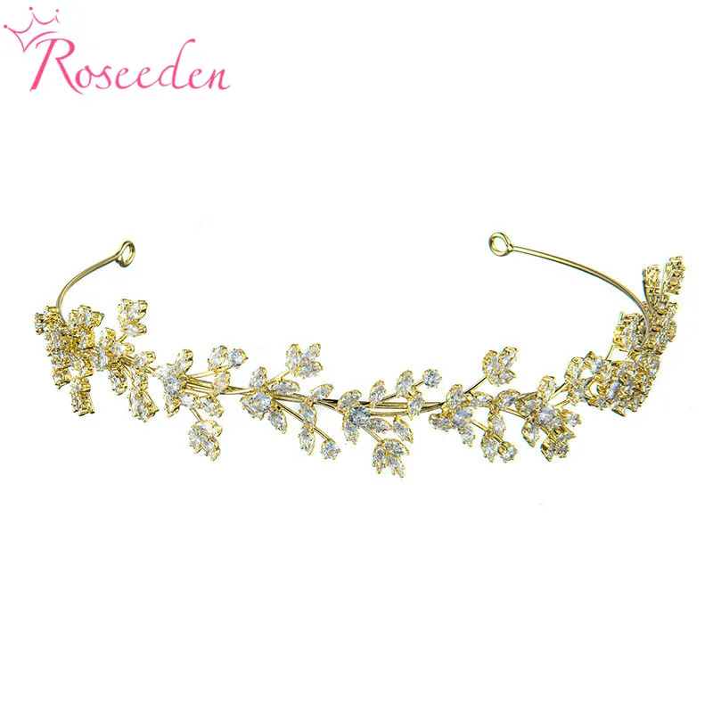 

Zirconia Tiaras Crowns CZ Women Brides Headpieces Wedding Hair Accessories RE4127