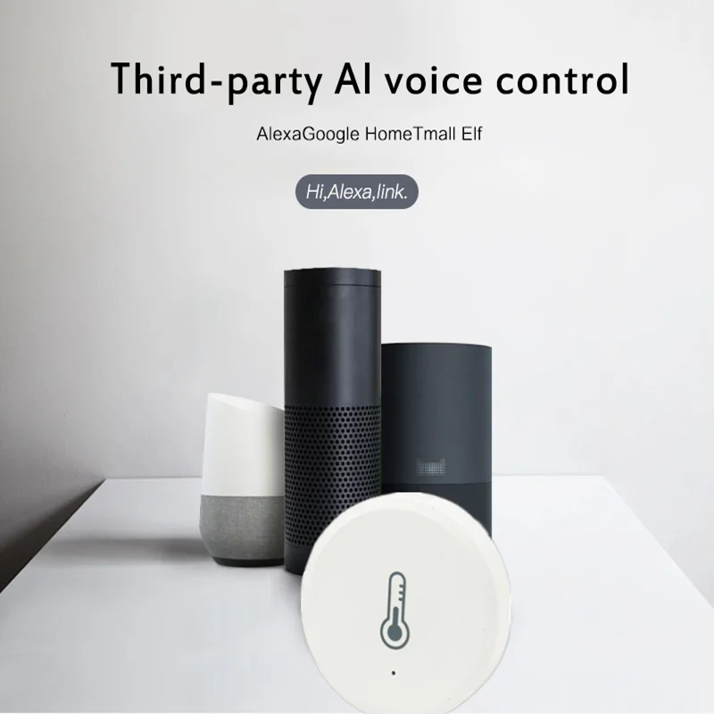 

ZigBee Smart Temperature And Humidity Sensor Remote Monitor By Tuya Smart Life APP Battery Powered Work With ALexa Google Home